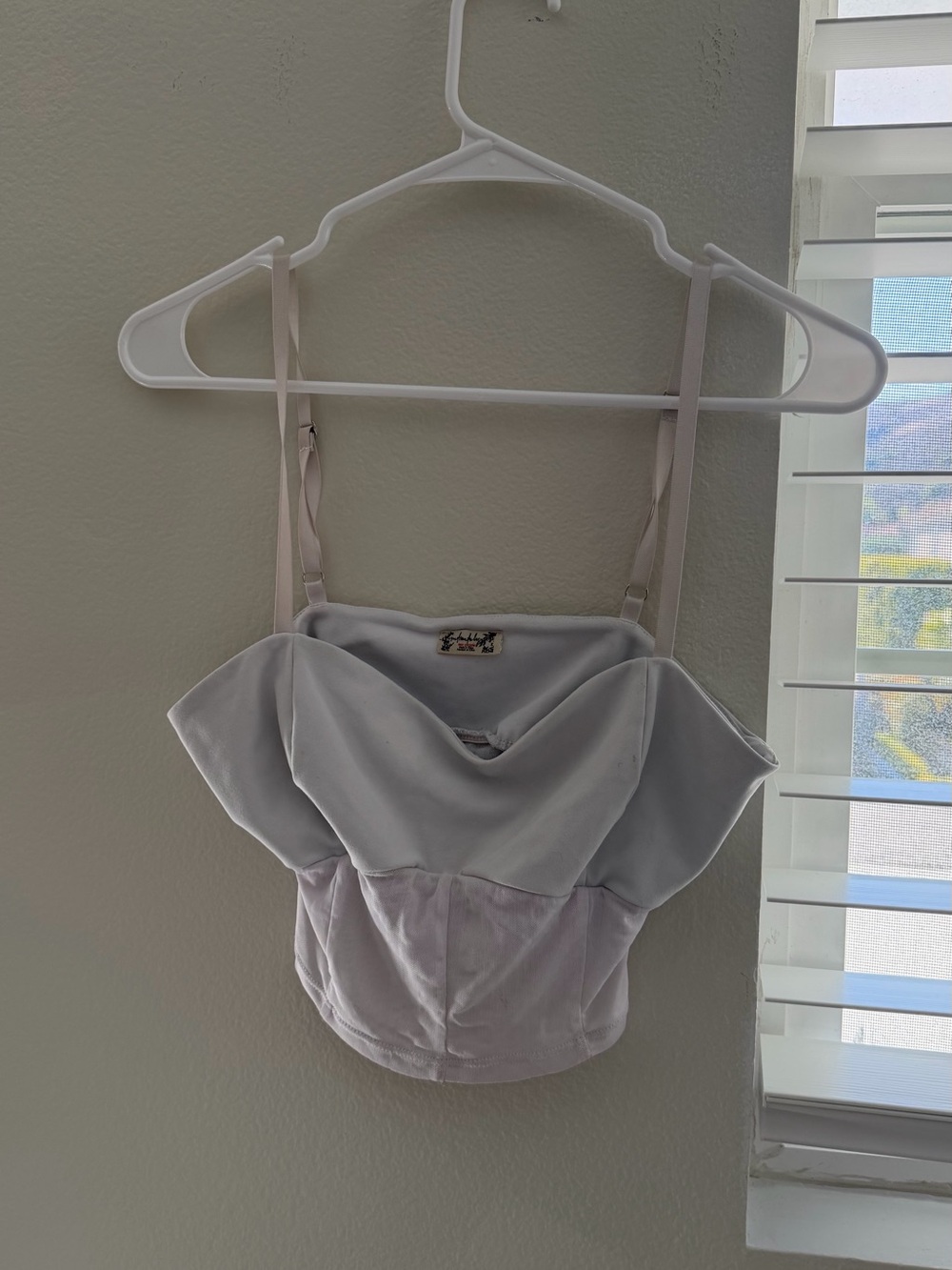 Free People Lilac Draped Crop Top